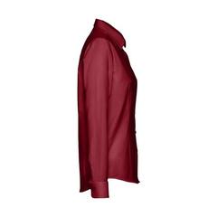 Vue Chemise oxford à manches longues pour femmes - Thc tokyo women de couleur rouge| Krokrodeal