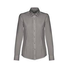 Vue Chemise oxford à manches longues pour femmes - Thc tokyo women de couleur gris| Krokrodeal