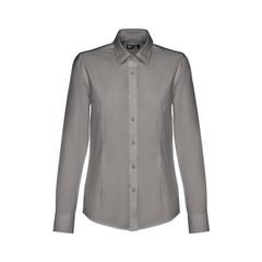 Vue Chemise oxford à manches longues pour femmes - Thc tokyo women de couleur gris| Krokrodeal