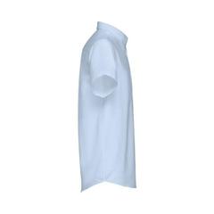 Vue Chemise oxford à manches courtes pour homme - Thc london de couleur bleu| Krokrodeal