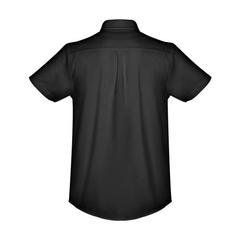 Vue Chemise oxford à manches courtes pour homme - Thc london de couleur noir| Krokrodeal