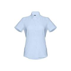 Vue Chemise oxford à manches courtes pour femmes - Thc london women de couleur bleu| Krokrodeal