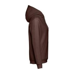Vue Sweat (unisexe) avec capuche en coton et polyester - Thc phoenix de couleur marron| Krokrodeal
