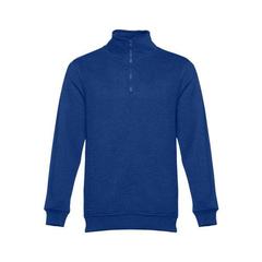 Vue Sweat-shirt col zippé unisexe - Thc budapest de couleur bleu| Krokrodeal