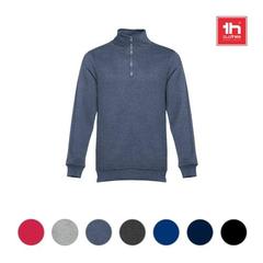Vue générale Sweat-shirt col zippé unisexe - Thc budapest | Krokrodeal