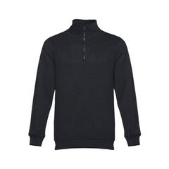 Vue Sweat-shirt col zippé unisexe - Thc budapest de couleur noir| Krokrodeal