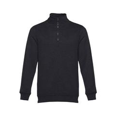 Vue Sweat-shirt col zippé unisexe - Thc budapest de couleur noir| Krokrodeal