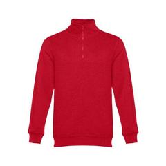 Vue Sweat-shirt col zippé unisexe - Thc budapest de couleur rouge| Krokrodeal