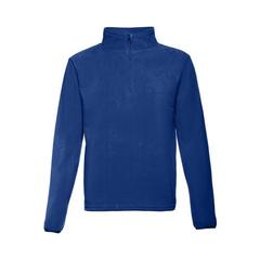 Vue Pull polaire col zippé unisexe - Thc vienna de couleur bleu| Krokrodeal
