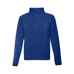 Vue Pull polaire col zippé unisexe - Thc vienna de couleur bleu| Krokrodeal