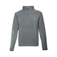 Vue Pull polaire col zippé unisexe - Thc vienna de couleur gris| Krokrodeal