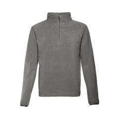 Vue Pull polaire col zippé unisexe - Thc vienna de couleur gris| Krokrodeal