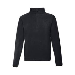 Vue Pull polaire col zippé unisexe - Thc vienna de couleur noir| Krokrodeal