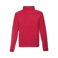 Vue Pull polaire col zippé unisexe - Thc vienna de couleur rouge| Krokrodeal