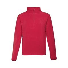 Vue Pull polaire col zippé unisexe - Thc vienna de couleur rouge| Krokrodeal