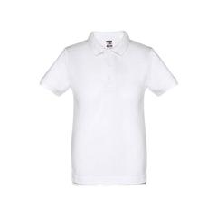 Vue THC ADAM KIDS WH. Polo à manches courtes pour enfants (unisexe). Couleur blanche de couleur blanc| Krokrodeal