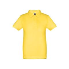 Vue Polo à manches courtes en coton pour enfants (unisexe) - Thc adam kids de couleur jaune| Krokrodeal