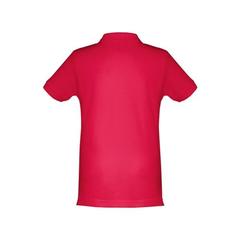 Vue Polo à manches courtes en coton pour enfants (unisexe) - Thc adam kids de couleur rouge| Krokrodeal
