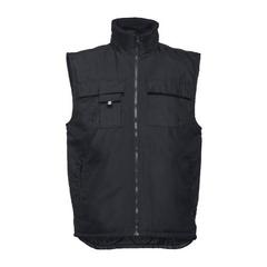 Vue Bodywarmer - gilet de travail matelassé, rembourré - Thc stockholm de couleur noir| Krokrodeal