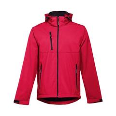 Vue Veste softshell pour homme en polyester et élasthanne - Thc zagreb de couleur rouge| Krokrodeal