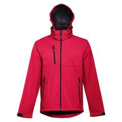 Vue Veste softshell pour homme en polyester et élasthanne - Thc zagreb de couleur rouge| Krokrodeal