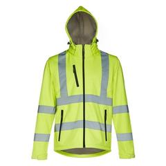 Vue Veste softshell haute visibilité (unisexe) - Thc zagreb work de couleur jaune| Krokrodeal