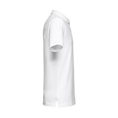 Vue Polo manches courtes pour homme en coton cardé - Thc monaco wh de couleur blanc| Krokrodeal