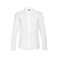 Vue Chemise en popeline à manches longues pour hommes.Couleur blanche - Thc paris wh de couleur blanc| Krokrodeal