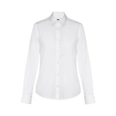 THC PARIS WOMEN WH. Chemise en popeline à manches longues pour femmes. Couleur blanche publicitaire pas cher