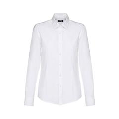 Vue THC TOKYO WOMEN WH. Chemise oxford à manches longues pour femmes. Couleur blanche de couleur blanc| Krokrodeal