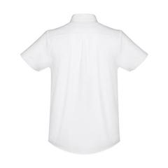 Vue THC LONDON WH. Chemise oxford à manches courtes pour homme. Couleur blanche de couleur blanc| Krokrodeal