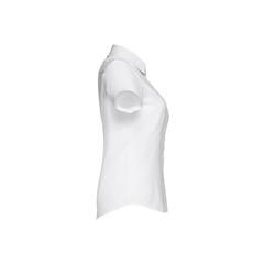 Vue THC LONDON WOMEN WH. Chemise oxford à manches courtes pour femmes. Couleur blanche de couleur blanc| Krokrodeal