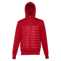Vue Veste à capuche pour homme en taffetas 300T - Thc skopje de couleur rouge| Krokrodeal