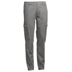 Vue Pantalon en coton et élasthanne - Thc tallinn de couleur gris| Krokrodeal