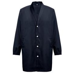 Vue Blouse de travail en coton et polyester - Thc minsk de couleur bleu| Krokrodeal