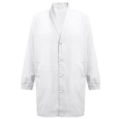Vue THC MINSK WH. Blouse de travail en coton et polyester. Couleur blanche de couleur blanc| Krokrodeal