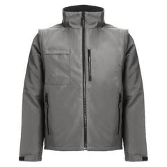 Vue Veste polyester matelassée (unisexe) - Thc astana de couleur gris| Krokrodeal