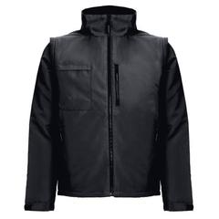 Vue Veste polyester matelassée (unisexe) - Thc astana de couleur noir| Krokrodeal