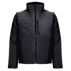 Vue Veste polyester matelassée (unisexe) - Thc astana de couleur noir| Krokrodeal