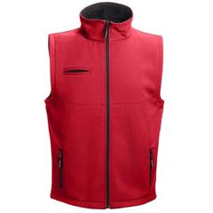 Vue Gilet softshell unisexe - Thc baku de couleur rouge| Krokrodeal