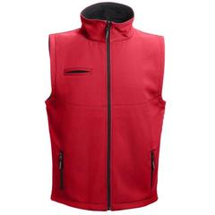 Vue Gilet softshell unisexe - Thc baku de couleur rouge| Krokrodeal
