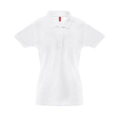 Vue Polo à manches courtes pour femmes - Thc berlin women wh de couleur blanc| Krokrodeal