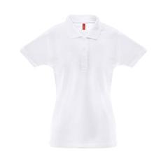 Vue Polo à manches courtes pour femmes - Thc berlin women wh de couleur blanc| Krokrodeal