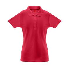 Vue Polo pour femme - Thc berlin women de couleur rouge| Krokrodeal