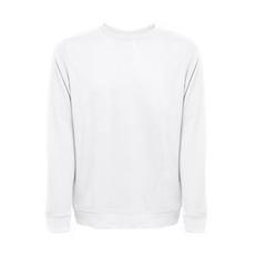 Vue THC COLOMBO WH. Sweat-shirt (unisexe) en éponge italienne sans carte. Couleur blanche de couleur blanc| Krokrodeal