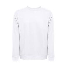 Vue THC COLOMBO WH. Sweat-shirt (unisexe) en éponge italienne sans carte. Couleur blanche de couleur blanc| Krokrodeal