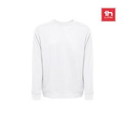 Vue générale THC COLOMBO WH. Sweat-shirt (unisexe) en éponge italienne sans carte. Couleur blanche | Krokrodeal