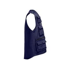Vue Gilet (200 g/m²) en polyester et coton - Thc pixel de couleur bleu| Krokrodeal