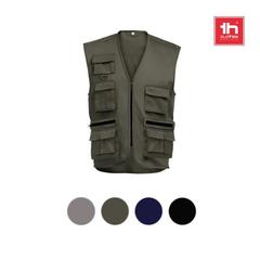 Vue générale Gilet (200 g/m²) en polyester et coton - Thc pixel | Krokrodeal
