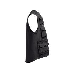 Vue Gilet (200 g/m²) en polyester et coton - Thc pixel de couleur noir| Krokrodeal